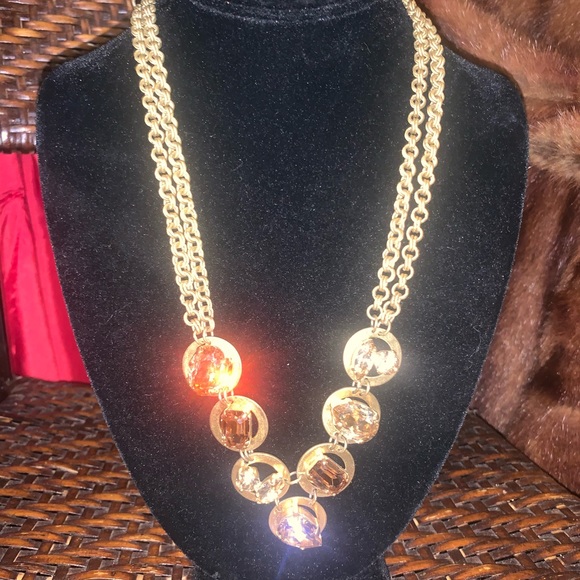 💥📌Leetal Kalmanson Goldtone n SwarovskiCrystal - Picture 1 of 5
